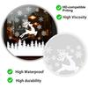 Christmas Window Clings White Elk Clings, Snowy Xmas Tree Windows Stickers, Shop Display Winter Forest Trees Decorations for Party Home Office