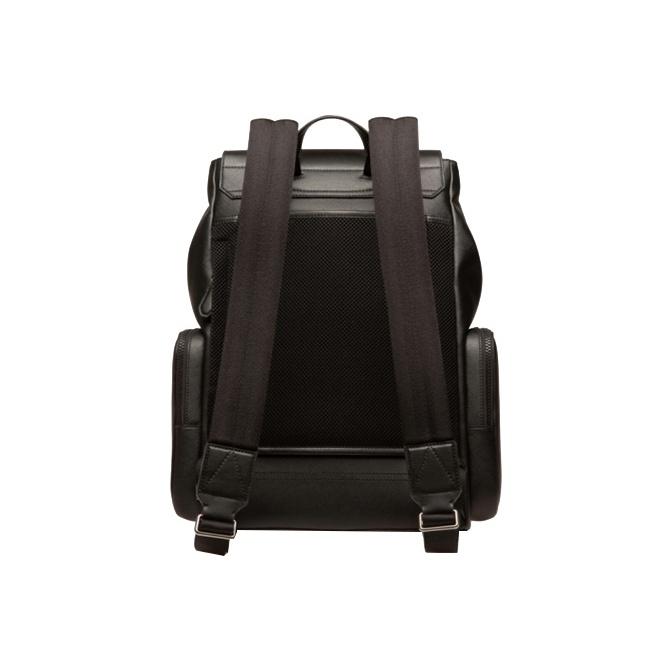 Bally Classic Stripe Leather Backpack Medium Men Backpacks Black 6238750