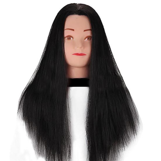 Practice Training Head Human Long Hair Model Hairdressing Mannequin Doll