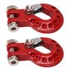 2Pcs RC Trailer Hook Aluminum Alloy Sturdy RC Climbing Car Hook for 1 10 Remote Control Cars Red