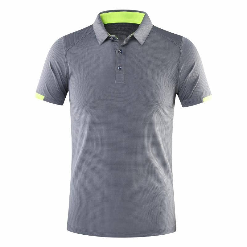 Lässiges Sport-POLO-Shirt mit Kragen, kurzärmelig, schnelltrocknend, Fahrradanzug, Fitnessanzug für Herren