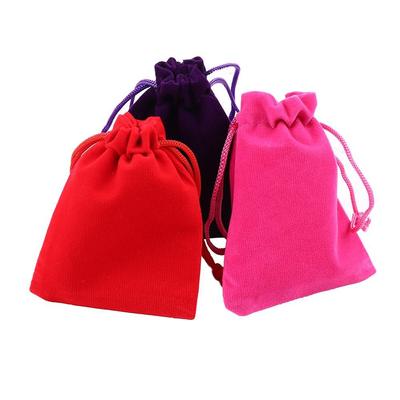 קטיפה קטנה נוהרת תכשיטים שקיות אחסון שקיות שרוך ארנק מטבעות