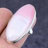 Natural Pink Opal Gemstone 925 Sterling Silver Jewelry Ring Size 6.5 o3d40