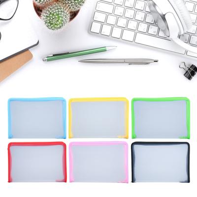 Zipper File Bag A4 Plastic Document Bag Zipper Wallet Folder Zipper Pouch Document Holder for Office Home School Travel