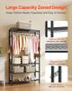 Clothing Garment Rack, Heavy Duty Clothing Garment Rack, 4 Adjustable Tiers Clothing Racks with Carbon Steel, 227 kg Load Capacity Closet Wardrobe for