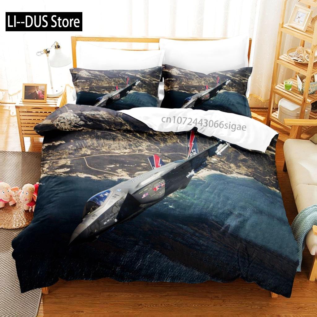 Funda Nórdica de Avión de Combate Cielo Volando Avión de Combate Juego de Ropa de Cama Para Niños Adolescentes Niños Moderno Genial Tema de Avión Decoraciones de Dormitorio