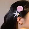 2Pcs/set Fashion Solid Starfish Pearl Shell Hairpins Hair Clips for Women Girls Party Ponytail Holder Hair Accessories