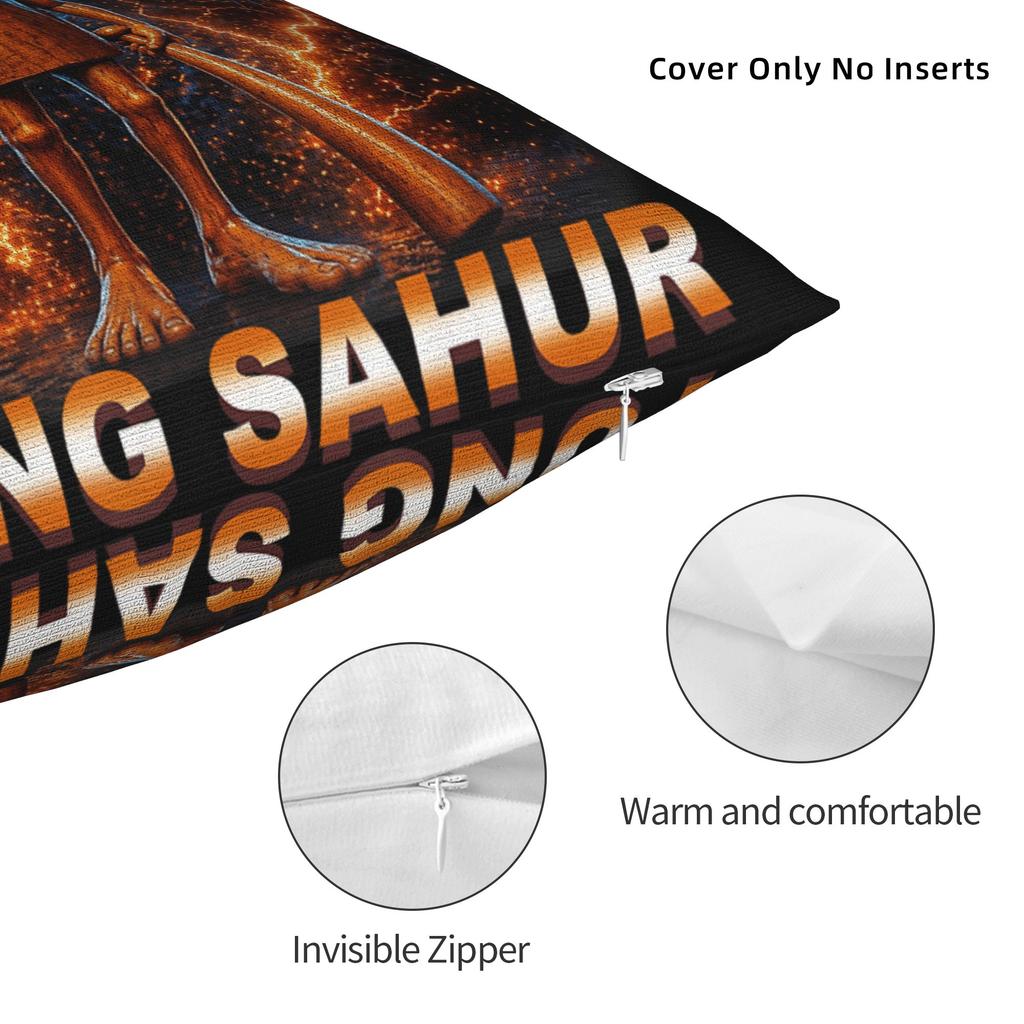 Pillow Case Tung Tung Tung Sahur Is Calling Fun Italian Brainrot Pillow Cover For Sofa Couch Bed Living Room Trendy Pillowcases