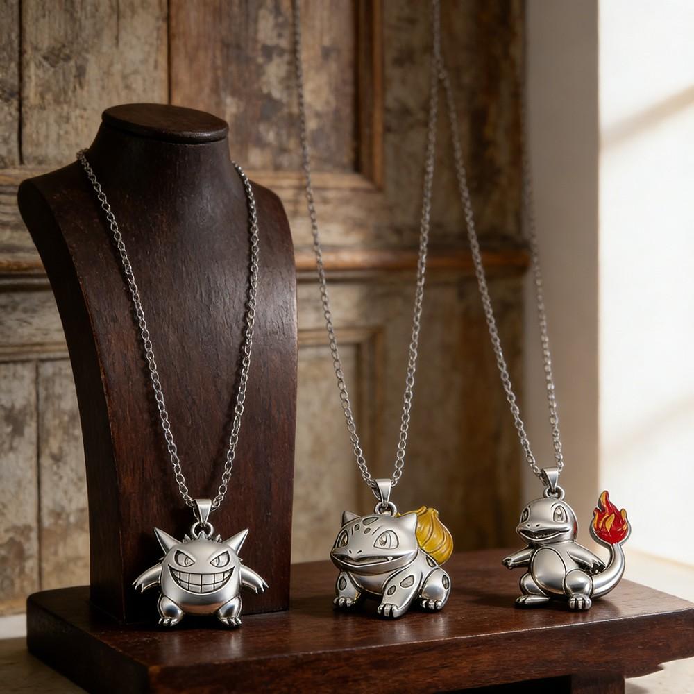 New Digital Monster Bulbasaur, Charmander, Gengar Alloy Metal Pendant Necklace Jewelry
