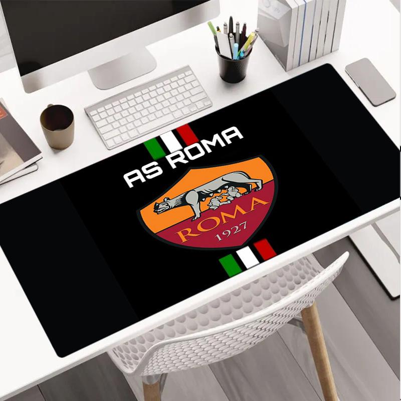 Tappetino per mouse Emblema Football Club Roma, Tappetino per mouse da gioco, Tappetino per tastiera, Decorazione per scrivania per computer portatile, Regalo per tifoso, Regalo di compleanno