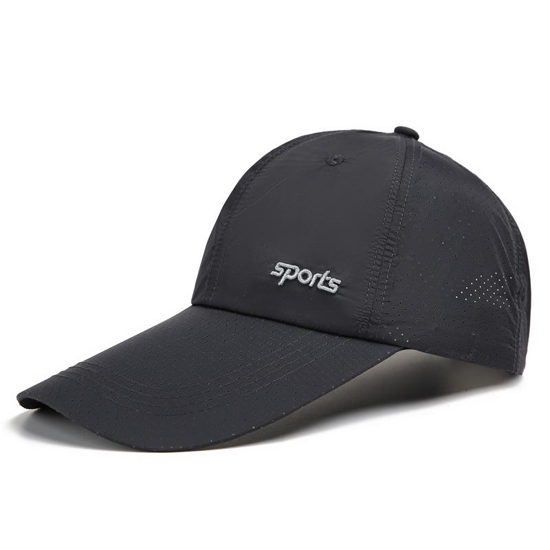 Quick-Drying Cap Men'S Summer Sunscreen Uv Protection Breathable Sunshade Baseball Cap Extended Brim Big Head Circumference Peaked Cap