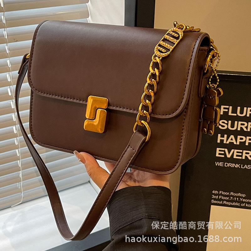 Women's Bag 2025 New Trendy High-end Fashion Chain Shoulder Messenger Bag Autumn and Winter Internet Celebrity Explosion Small Square Bag