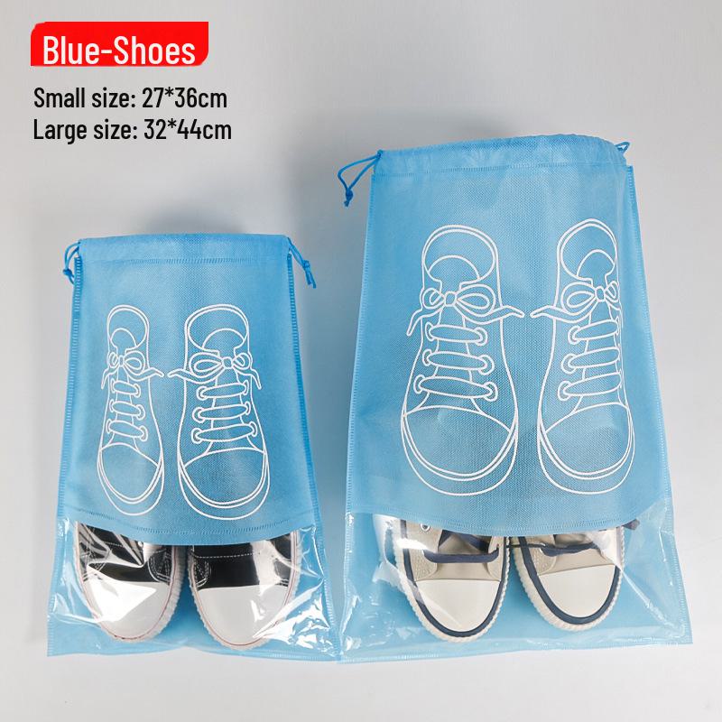 Thickened Transparent Non-Woven Drawstring storage bag for Shoes, Toys, and Travel - Dustproof and Spot-Free.