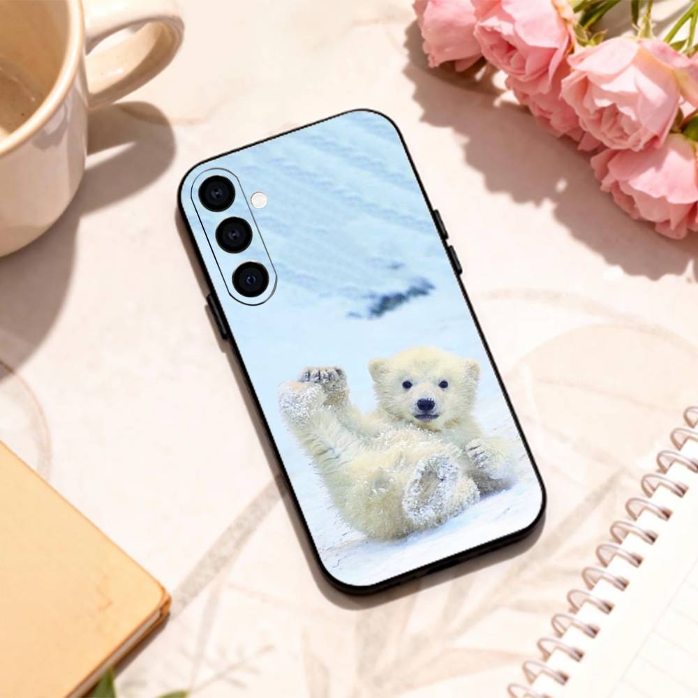 Chonky P-Polar bear   phone Case For Samsung Galaxy A73,A72,A71,A70,A53,A52,A51,Others Soft Black Shell