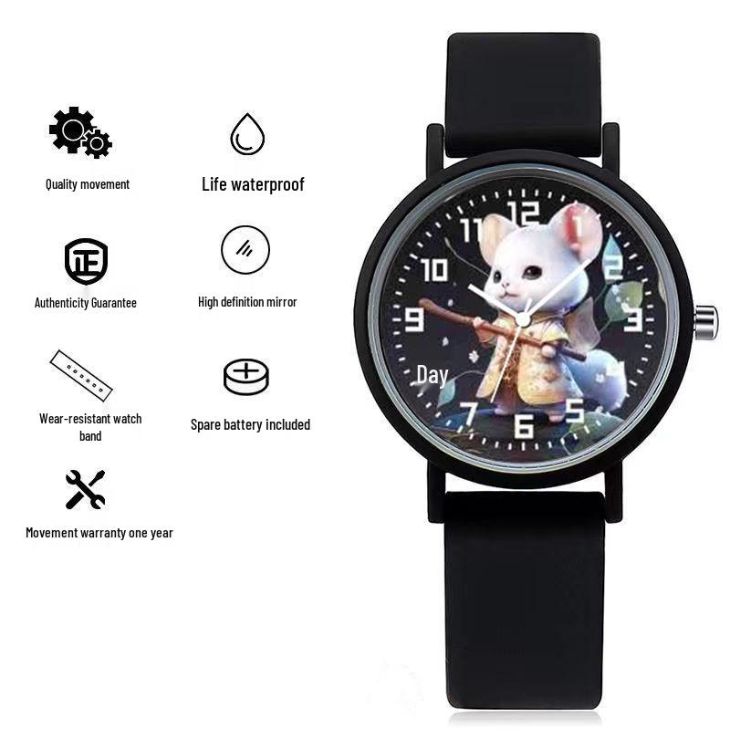 Twelve Zodiac Quartz Watch: Trendy and Minimalist Design for Women, Children, and Students