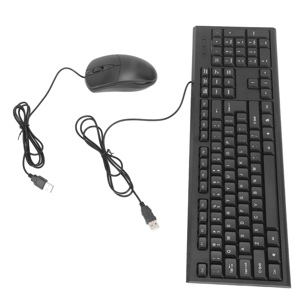 Tastatur und Maus USB-Kabelgebundenes Tastatur- und Maus-Combo-Set für Gaming und Bürogebrauch, 104-Tasten-Set, Rutschfest Wasserdicht,
