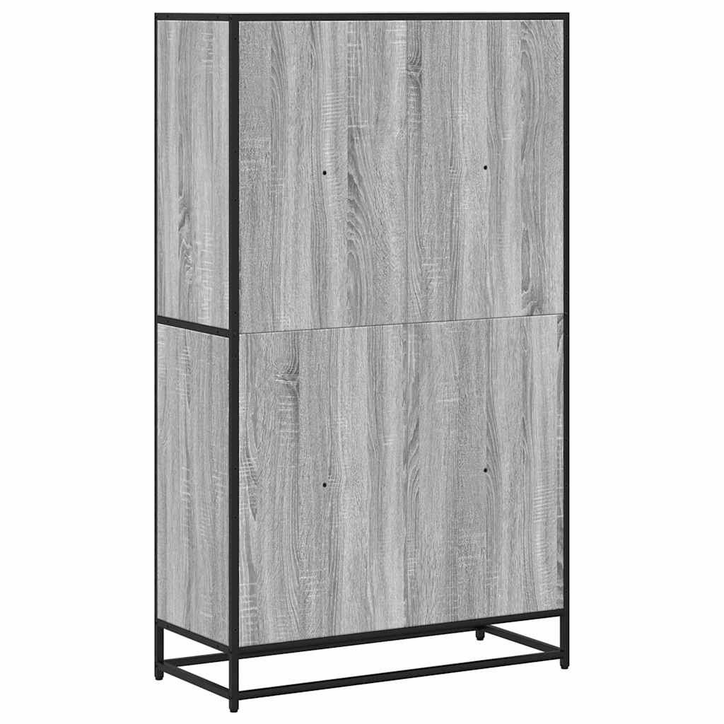 Bookshelf Grey Sonoma 80.5 X 35 X 139 Cm Particleboard