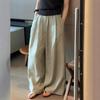 Women High Waist Wide Leg Pants Solid Gray Business Casual Trousers Straight Loose Office Daily Pants