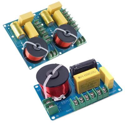 2 Pieces 3-Way Audio Frequency Dividers HiFi Filter Circuit Board Stereo Speaker Crossover Filters Treble/Alto/Bass 200W