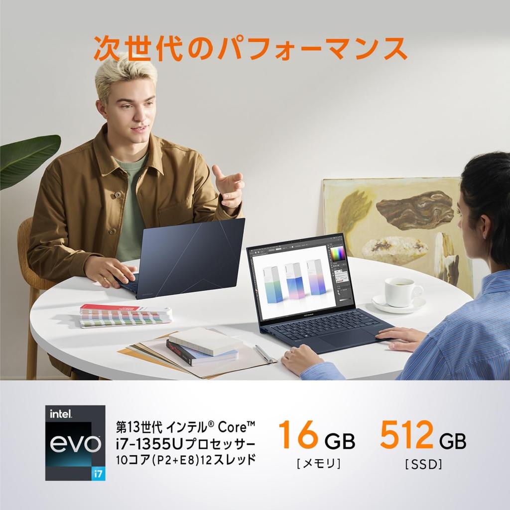 Asus Zenbook S 13 OLED 13th Generation Core 16GB 512GB WPS Windows Battery Ponder Laptop, 13.3-inch, i7-1355U, Memory, SSD, Office, 11, 14.1-Hour