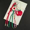 Süße Faux-Leder-Frucht-Taschenanhänger-Schlüsselanhänger mit Häkelblume Zur Dekoration für Tasche, Rucksack, Schlüssel Schönes Geschenk