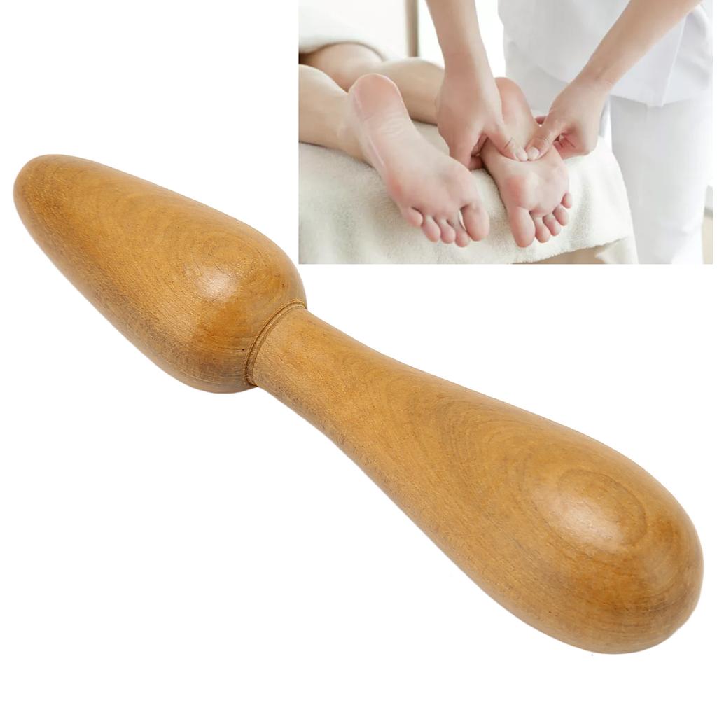 Wooden Foot Massage Stick Ergonomic Improve Muscle Soreness Portable Foot Acupuncture Wood Stick for Foot Body Care