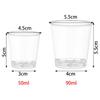 30/50X Round Reusable Plastic Shot Glasses Dessert Cups Disposable Glass Drinks