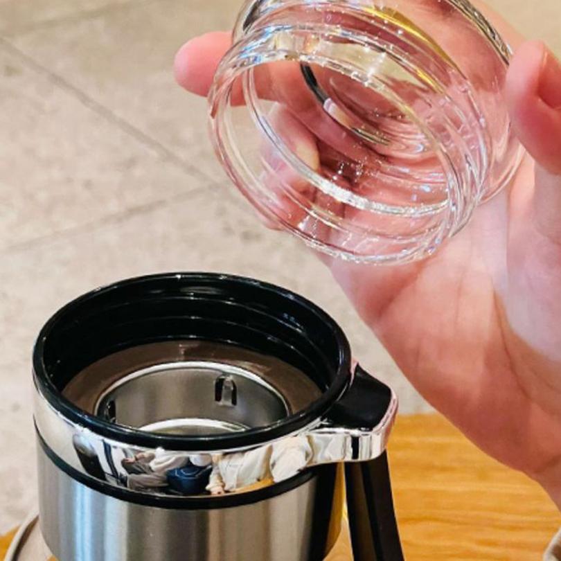 750ML/1000ML Vysoce borosilikátové sklo Průhledný hrnek na čaj, mléko, džus Venkovní přenosný Nepropustný Nádobí Velká kapacita