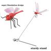Dragonfly Clip with Pole Garden Decor Dragonfly Hat Clip 3D Artificial Dragonfly Rod Clip for Men And Women Hat Outdoor Plants