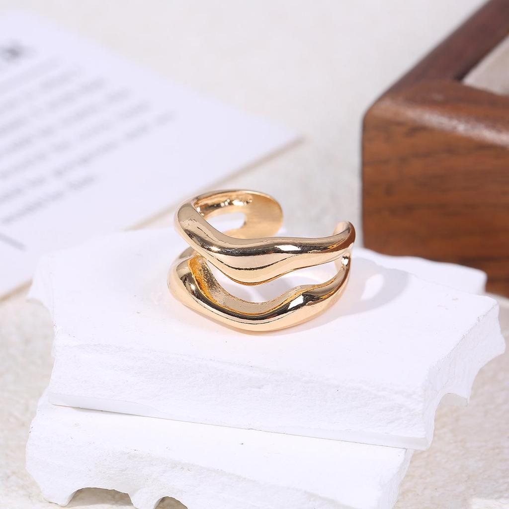 Sweet Cool Style Metal Open Ring – Versatile and Fashionable Accessory with Smooth Surface