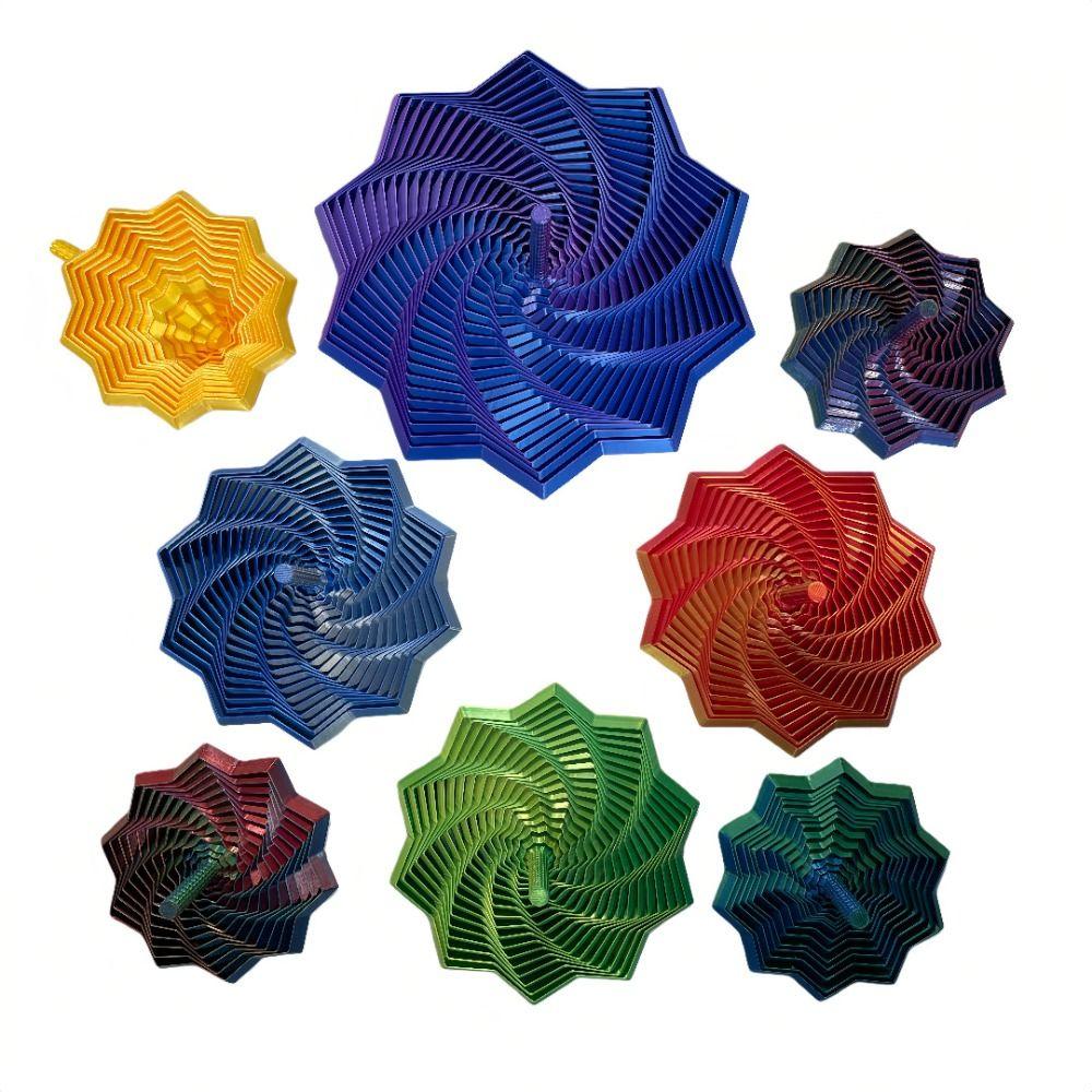 Geometric Design Fractal Fidget Star Model 3D Printing Expanded Sensory Model  Office/School