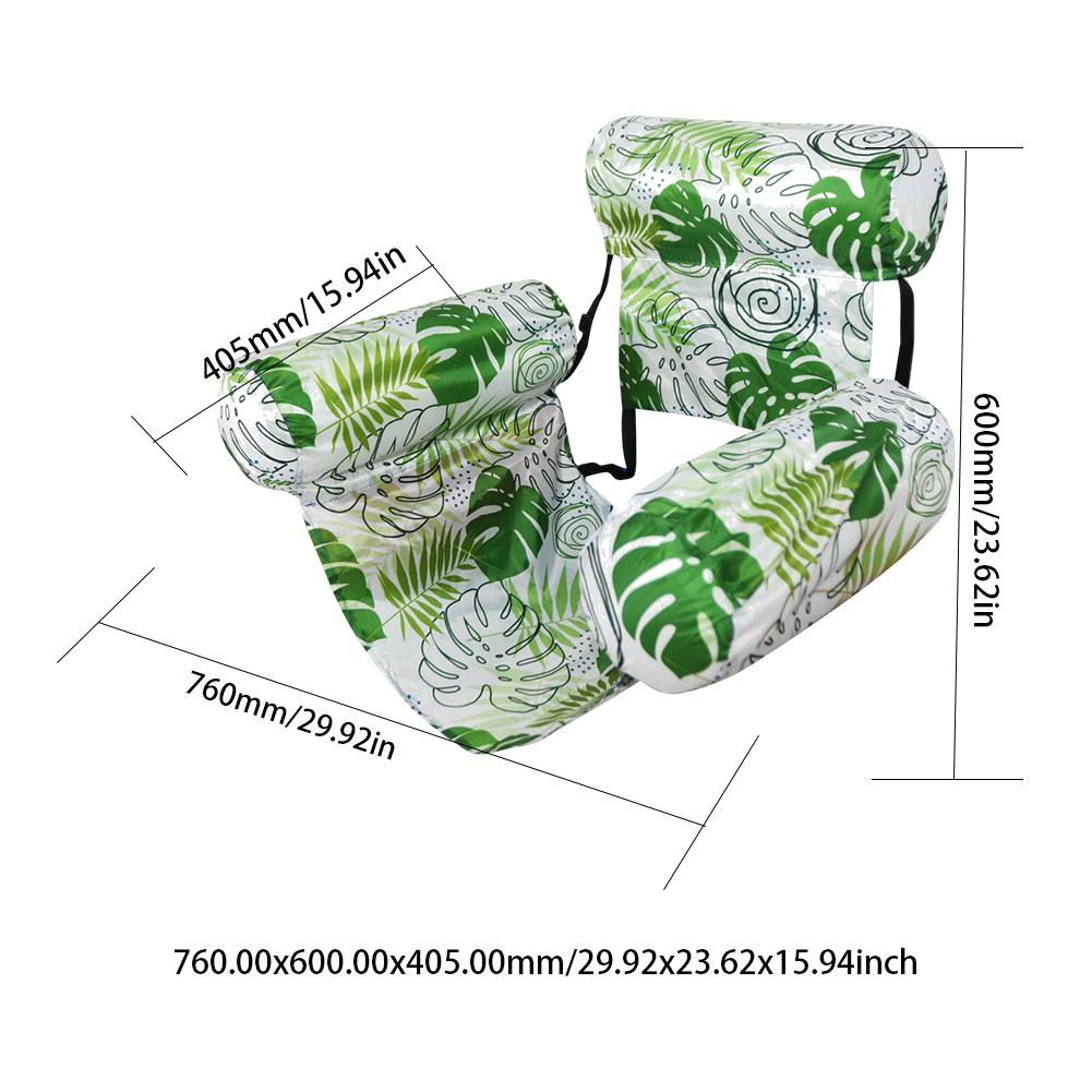 Nowy Dmuchany Hamak Wodny z Podłokietnikami PVC Pływający Leżak Sofa dla Dorosłych Letni Nadruk Pływak Basenowy Dmuchany Fotel Leżak