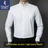 Men's Solid Long-Sleeve Non-Iron Business Shirt