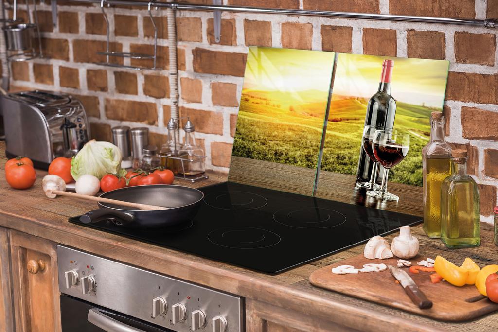 SZKLANA PŁYTA OCHRONNA DESKA 75x52 WINO