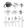 Camping Tableware Set Stainless Steel Cutlery Set Camping Dishes Picnic Dinnerware Portable Lunch Bag Tableware Picnic Cutlery