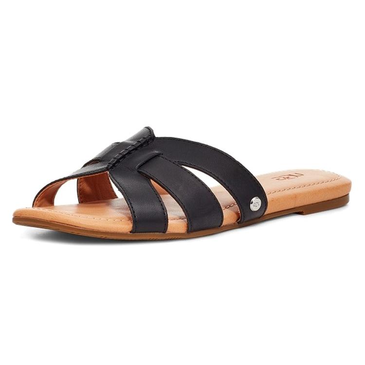 UGG Teague Black Slippers 'Black Brown' Women's 1119750-BLLE
