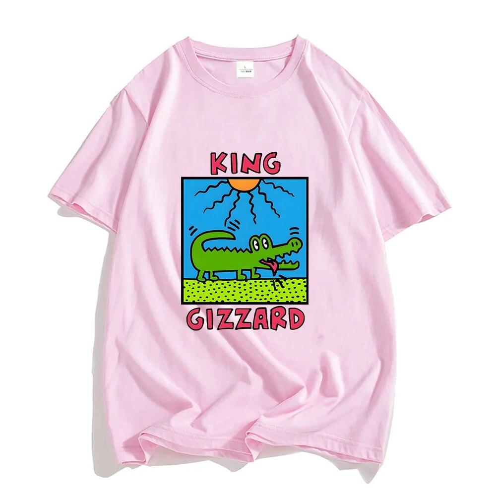 Trička King Gizzard & The Lizard Wizard Unisex trička Crocodile Sun Painting 100% bavlna Vysoce kvalitní trička Unisexga/Comic LOOSE