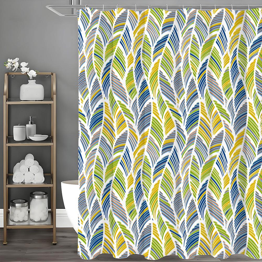 

Современная креативная шторка для душа с листьями, декоративная шторка для душа для ванной комнаты, водонепроницаемая шторка для душа с крючками 90*180cm