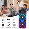Dual Subwoofer Speakers BT 5.0 6.5 Inch Stereo Subwoofer Portable RGB Party Sound Box with Mic FM Radio Heavy Bass DJ System