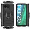 Dla OPPO Realme Narzo 50A 50i Prime 4G Tylna Pokrywa Etui na Telefon Wstrząsoodporny Pancerz Odporny na Upadki Metalowy Uchwyt Pierścieniowy Magnetyczne Ochronne Coque