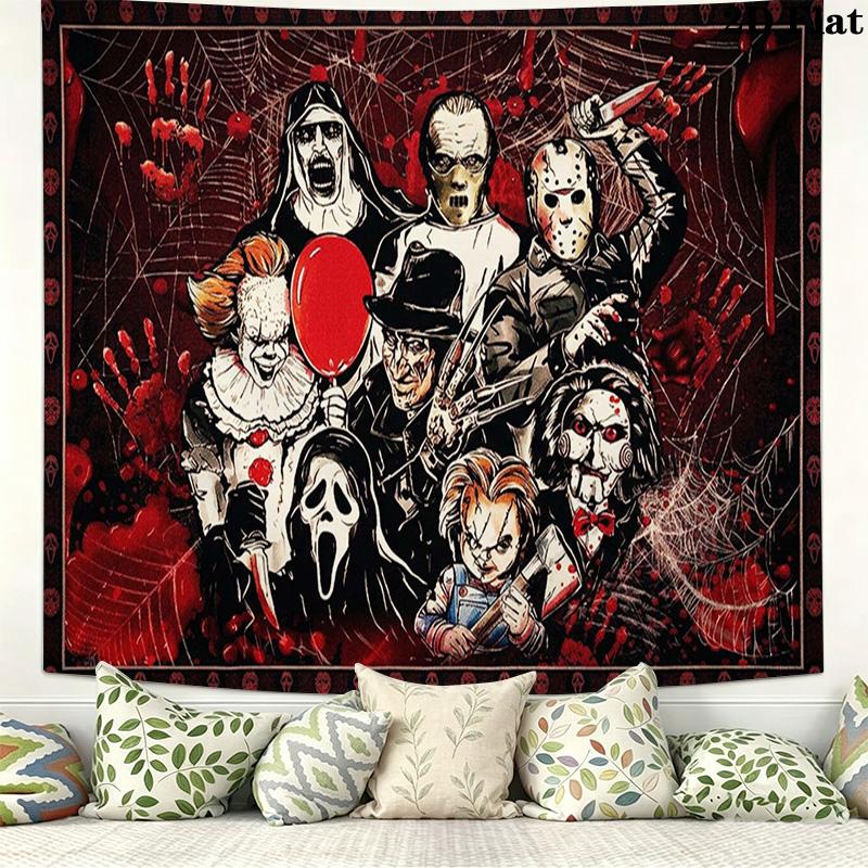 Horrorfilm Serie Wandkleed Esthetisch Wandkleed Bedrukt Stof Deken Decoratieve Wandkleden voor Slaapkamer Woonkamer Huisdecoratie