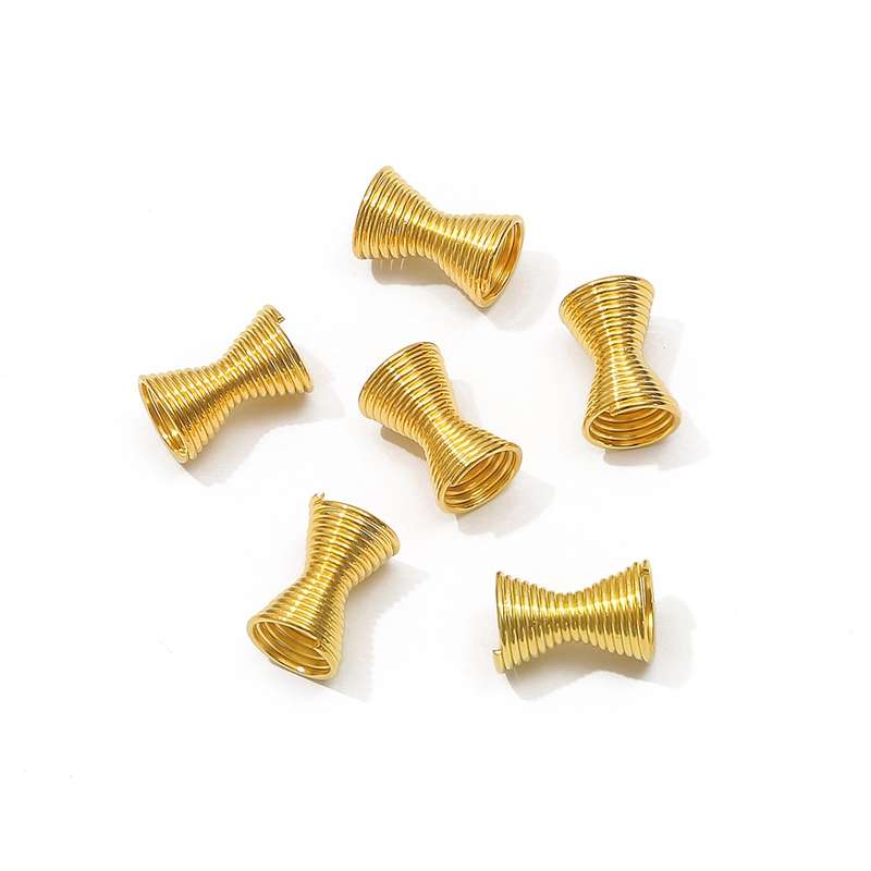 30pcs Metal Spring Funnel Shape Spacer Beads Caps Beading DIY Findings End Caps Bead Stoppers For Jewelry Makings Accessories