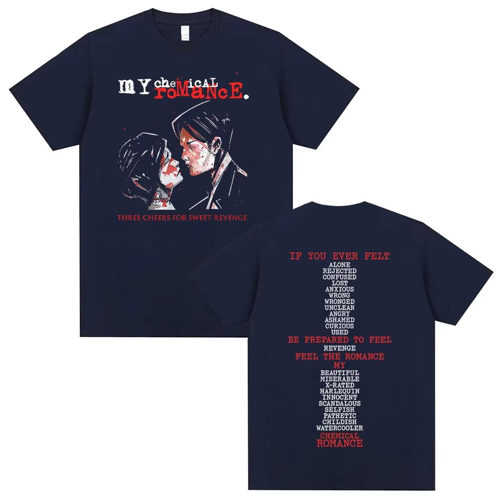 Slávne tričká My Chemical Romance Band Three Cheers for Sweet Revenge Pánske Dámske Rock Punk Emo Retro Tričko Pánska Módna Topánka
