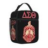 Custom Delta Sigma Theta Sorority Gift Lunch Bag for Women Reusable Oxford Bento Bag Portable Thermal Lunch Box for Work Picnic