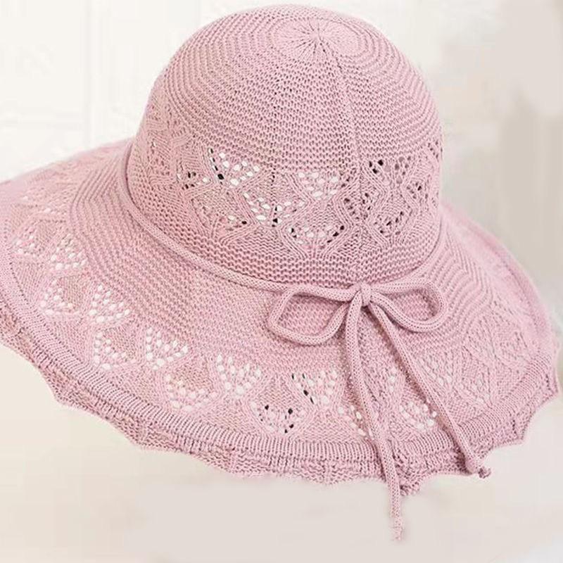 Summer Sun Hat For Women With Wide Brim And Adjustable Ribbon For Beach And Outdoor Activities