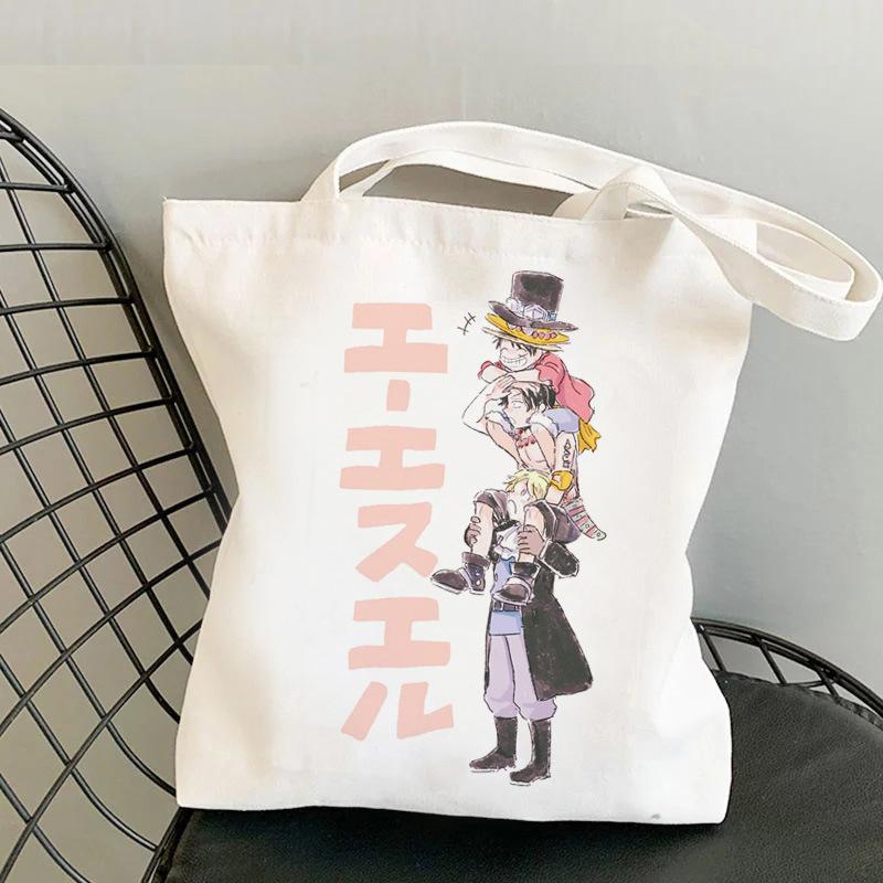 Japan cartoon comics One Piece Print Canvas Bag Shopping Shoulder Bag Foldable Tote Bag 0030