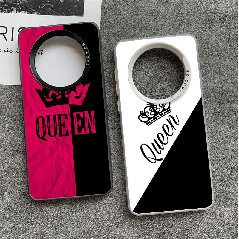 Queen King Couple Theme Soft Phone Case for Xiaomi Redmi Note 13 14 15 Pro Plus 12S 12 11S 11 11T 10S 10 Shockproof Cover Back S