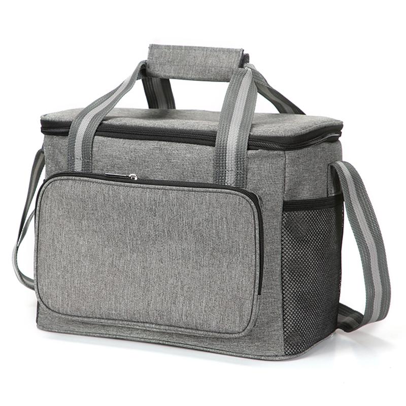 24L Thermoisolierte Reise-Lunchtasche Wasserdichtes Oxford-Gewebe Picknick-Kühltasche Tote Umhängetasche