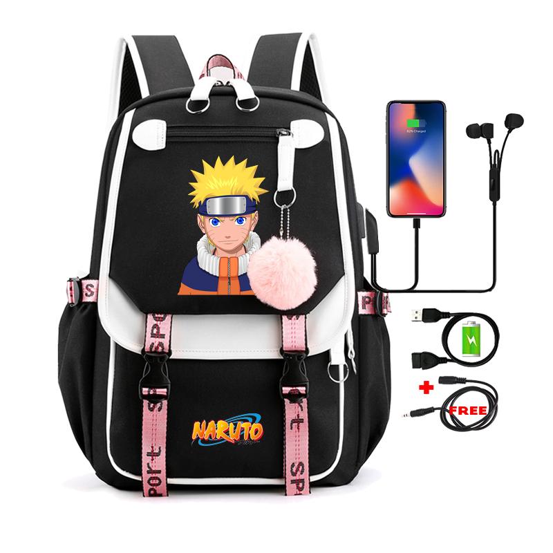 Anime Backpack for Teen Student Schoolbag Men Women Leisure Usb Travel Bag Boy Girl Back To School Backpack Rucksack
