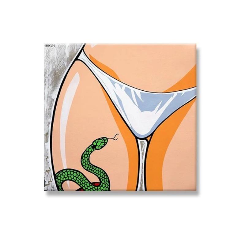 Çizgi Roman Manga Kızının Popo Resimleri Tuval Duvar Sanatı Posterleri Modern Otel Odası Ev Banyo Karikatür Duvar Dekoru Duvar Resmi Cuadros Sanatı